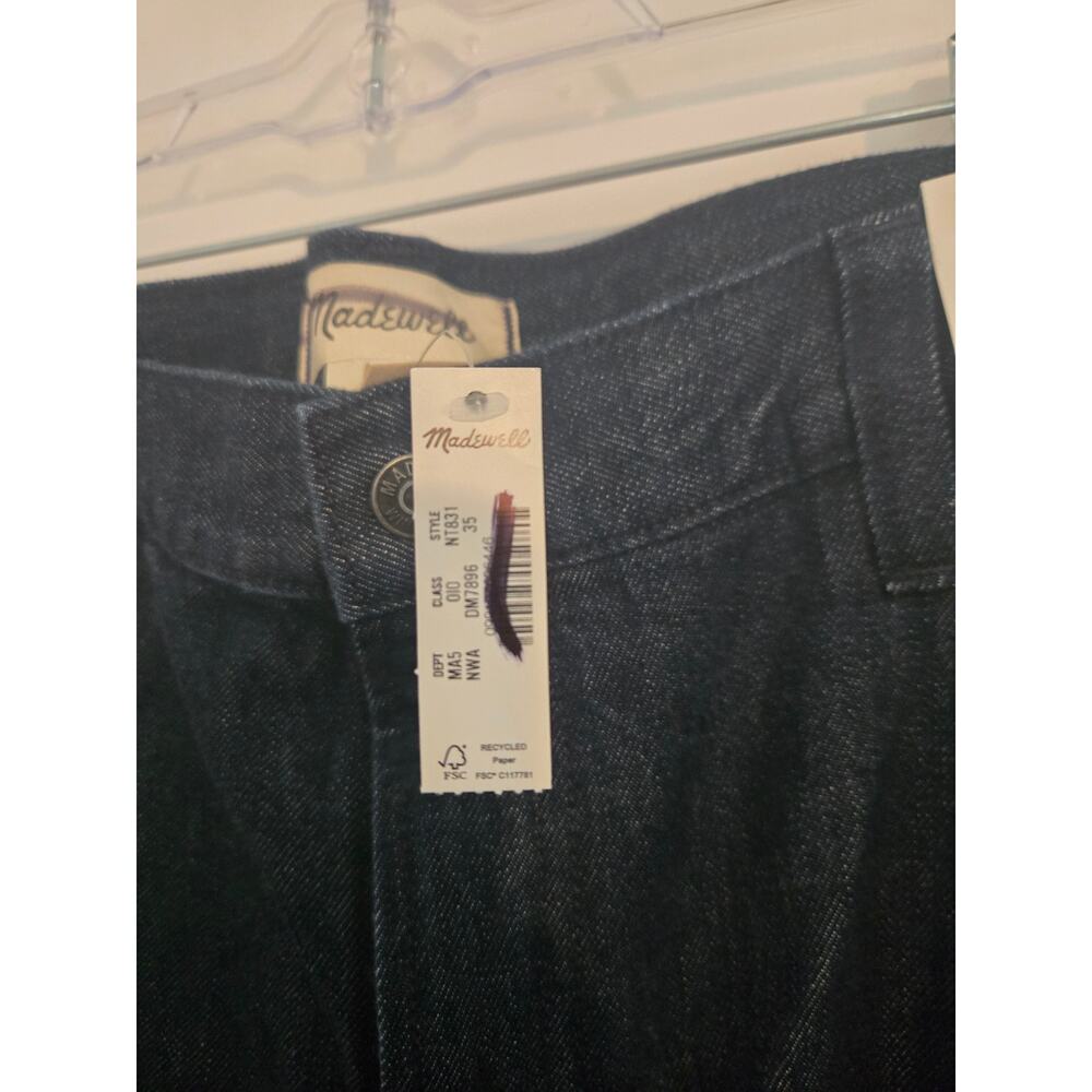 NWT Madewell Pleated Denim Pants in Northbrook Wash size 35x31 - Picture 4 of 4